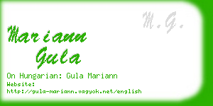 mariann gula business card